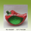 Red apple shaped ceramic sponge holder in 2016 newest style